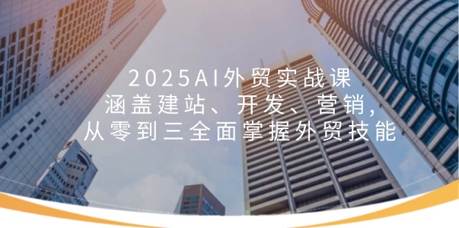 2025AI外贸实战课：涵盖建站、开发、营销, 从零到三全面掌握外贸技能-谷进海小站