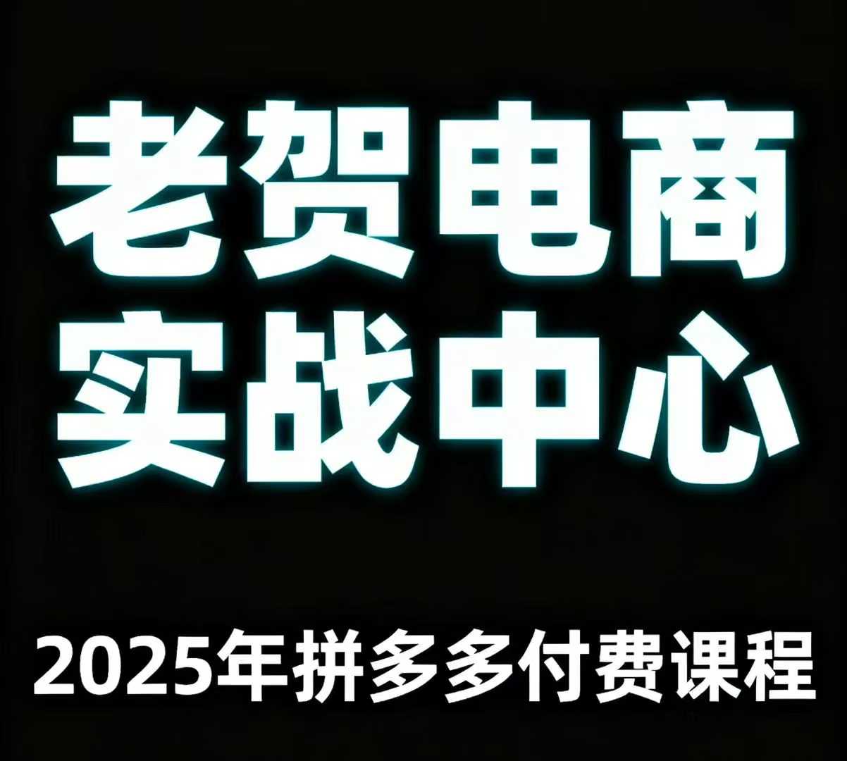 老贺电商2025年拼多多付费课程，用通俗易懂的方法告诉你多多怎么玩-谷进海小站