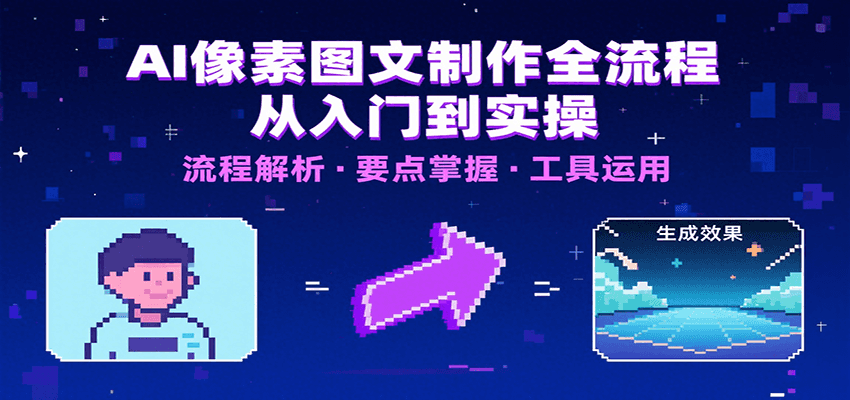 AI像素图文制作全流程：内容要点、文案选择及所用工具，助你快速入局-谷进海小站
