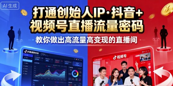 25年直播9-10两期线下课，打通创始人IP，抖音+视频号直播流量密码，教你做出高流量高变现的直播间-谷进海小站