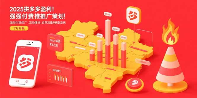 2025拼多多盈利地图：强付费推广策略/活动爆流/自然流量获取系统(7月更新-谷进海小站