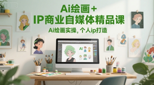 Ai绘画+IP商业自媒体精品课，Ai绘画实操，个人ip打造-谷进海小站