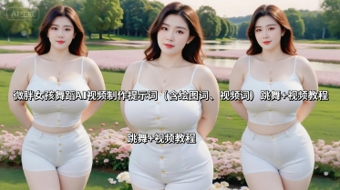 微胖女孩舞蹈AI视频制作提示词(含绘图词、视频词) 跳舞+视频教程-谷进海小站