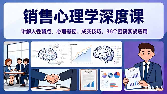 销售心理学深度课，讲解人性弱点、心理操控、成交技巧，36个密码实战应用-谷进海小站