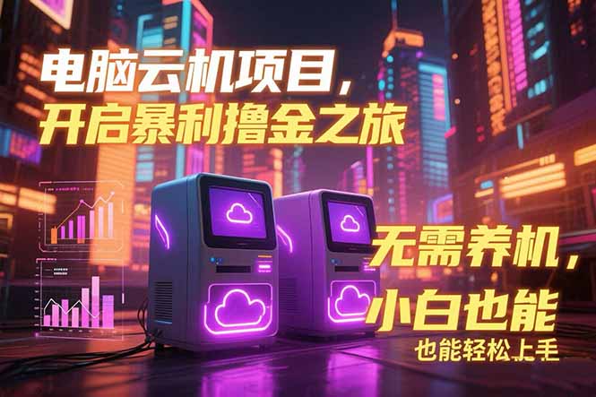 电脑云机项目 暴力撸金玩法，不需要养机 配置没有要求 单机100个窗口一…-谷进海小站