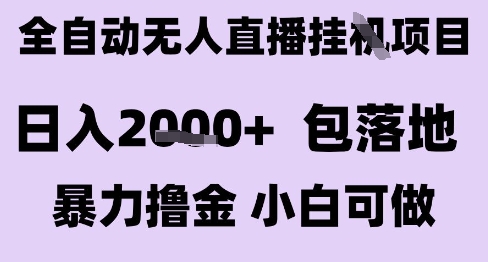 最新全自动抖音无人直播挂G项目，日入2k+ 包落地暴力撸金，小白可做【揭秘】-谷进海小站
