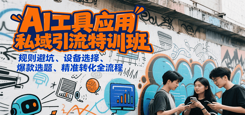 AI工具应用私域引流特训班，规则避坑、设备选择、爆款选题、精准转化全流程-谷进海小站