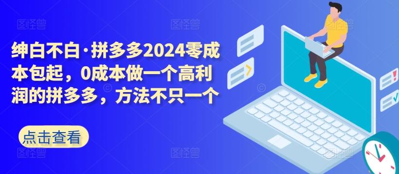 拼多多2024零成本包起，0成本做一个高利润的拼多多，方法不只一个-谷进海小站