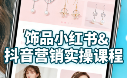 抖音+小红书饰品卖货：货源、开店、内容全教会-谷进海小站