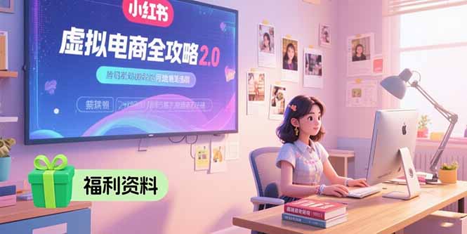 虚拟电商全攻略2.0，开店选品实操流程，账号定位、货源发布、笔记发布技巧-谷进海小站