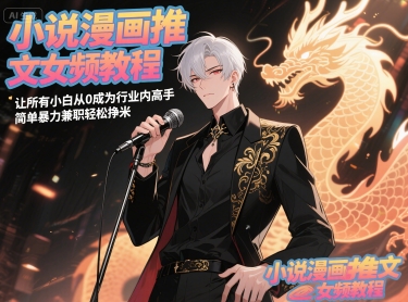 小说漫画推文女频教程，让所有小白从0成为行业内高手，简单暴力兼职轻松挣米-谷进海小站