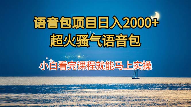 语音包项目 日入2000+ 超火骚气语音包小白看完课程就能马上实操-谷进海小站