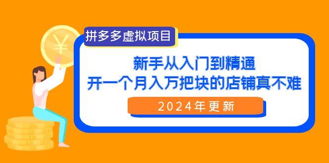 (9744期)拼多多虚拟项目：入门到精通，开一个月入万把块的店铺 真不难(24年更新)-谷进海小站