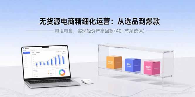 无货源电商精细化运营：从选品到爆款，实现轻资产高回报(40+节系统课-谷进海小站