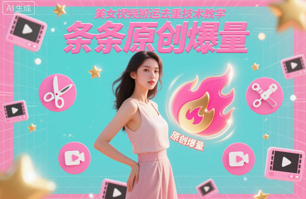 美女视频搬运去重技术教学，条条原创爆量-谷进海小站