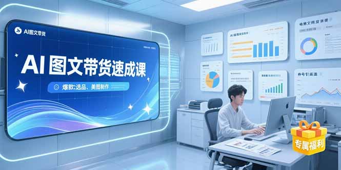 AI图文带货速成课，养号引流秘籍，爆款选品策略，美图制作全流程-谷进海小站