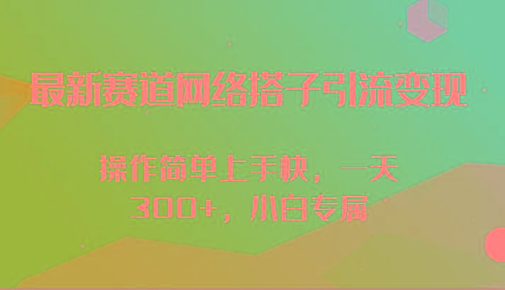最新赛道网络搭子引流变现!!操作简单上手快，一天300+，小白专属-谷进海小站