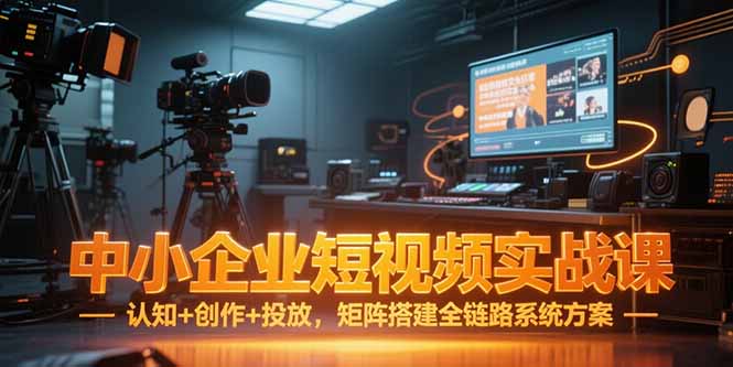 中小企业短视频实战课，认知+创作+投放，矩阵搭建全链路系统方案-谷进海小站