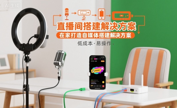 直播间搭建解决方案，在家打造自媒体搭建解决方案-谷进海小站