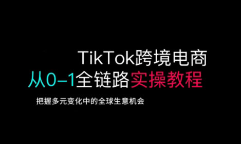 TikTok跨境电商从0-1全链路全方位实操教程，把握多元变化中的全球生意机会-谷进海小站
