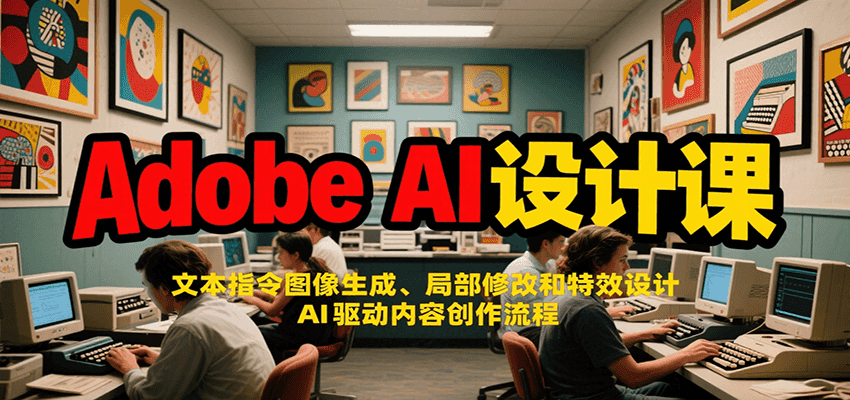 Adobe AI设计课：文本指令图像生成、局部修改和特效设计，AI驱动内容创作流程-谷进海小站