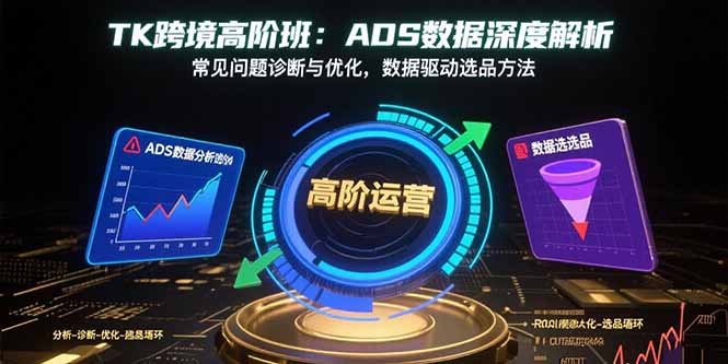 TK跨境高阶班：ADS数据深度解析，常见问题诊断与优化，数据驱动选品方法-谷进海小站