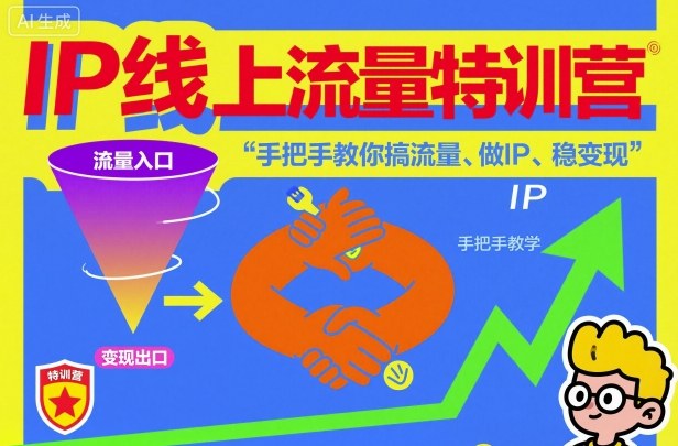 IP线上流量特训营，手把手教你搞流量、做IP、稳变现-谷进海小站