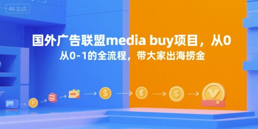 国外广告联盟media buy项目，从0-1的全流程，带大家出海捞金-谷进海小站