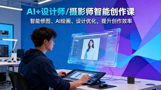 AI+设计师/摄影师智能创作课：智能修图、AI绘画、设计优化，提升创作效率-谷进海小站