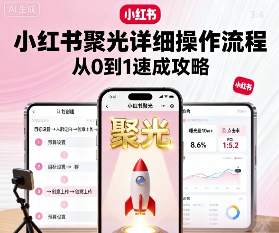 小红书聚光详细操作流程，小红书聚光从0到1速成攻略-谷进海小站