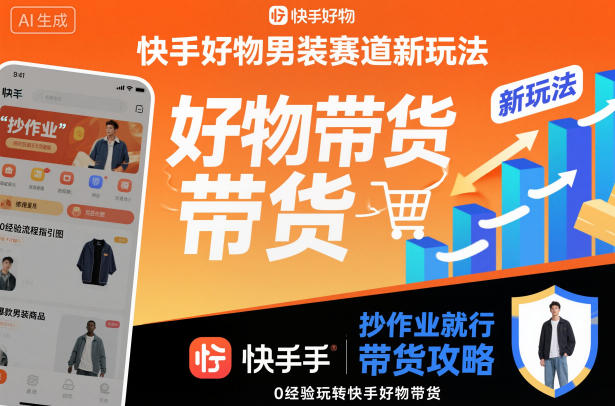 快手好物男装赛道新玩法，抄作业就行，0经验玩转快手好物带货-谷进海小站