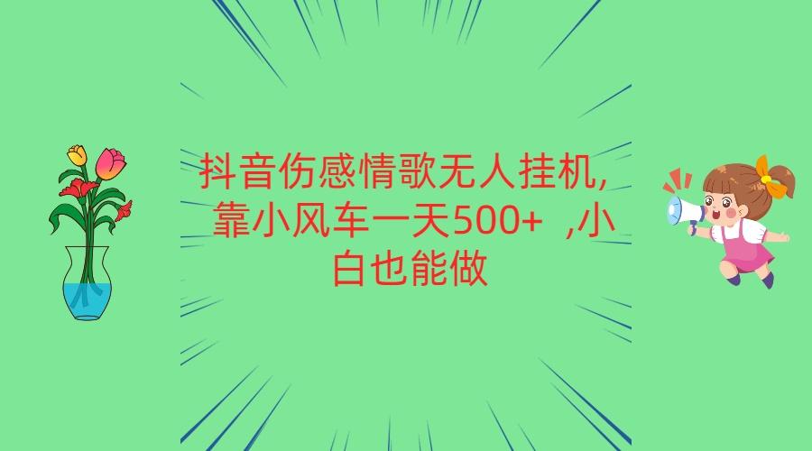 抖音伤感情歌无人挂机 靠小风车一天500+ 小白也能做-谷进海小站