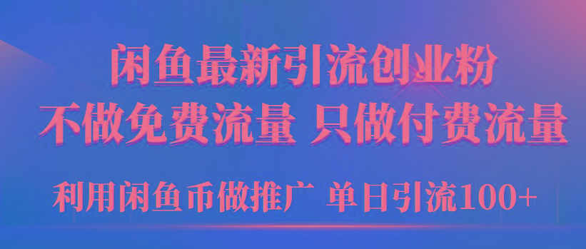 (9584期)2024年闲鱼币推广引流创业粉，不做免费流量，只做付费流量，单日引流100+-谷进海小站