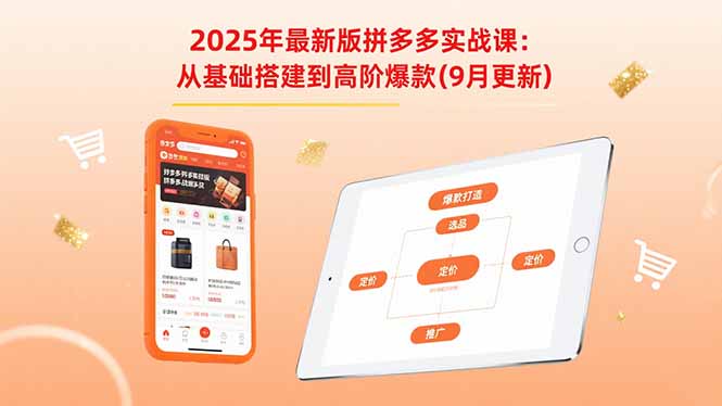 2025年最新版拼多多实战课：从基础搭建到高阶爆款(9月更新-谷进海小站