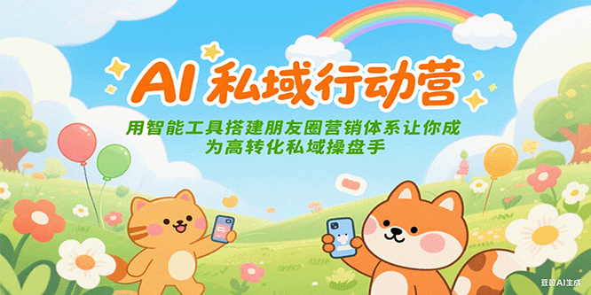 AI私域行动营：用智能工具搭建朋友圈营销体系让你成为高转化私域操盘手-谷进海小站