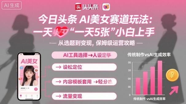 今日头条AI美女赛道玩法，一天轻松5张，小白轻松上手-谷进海小站