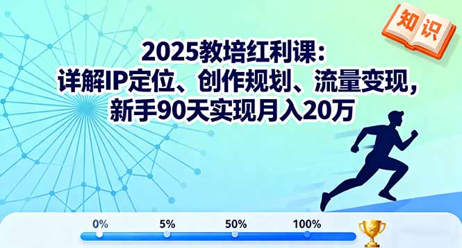 2025教培红利课：详解IP定位、创作规划、流量变现，新手90天实现月入20万-谷进海小站