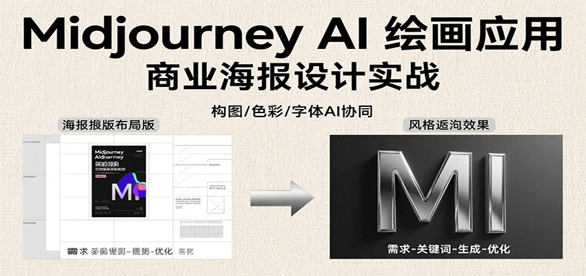 Midjourney AI绘画应用，关键词指令解析、漫画头像制作、海报设计、3D人物生成等-谷进海小站