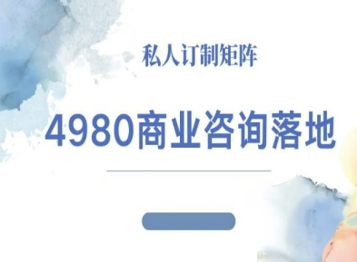 4980商业咨询师落地课程-ip运营高客单教程-谷进海小站