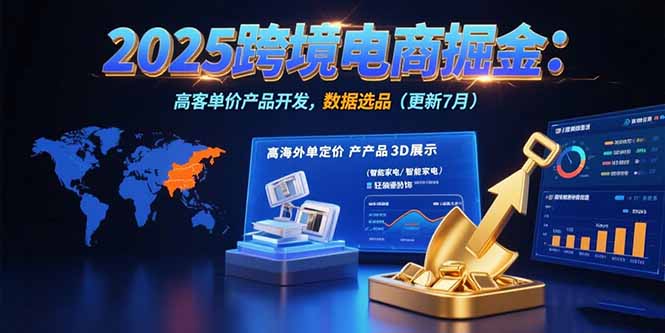 2025跨境电商掘金：蓝海市场定位，高客单价产品开发，数据选品(更新7月-谷进海小站