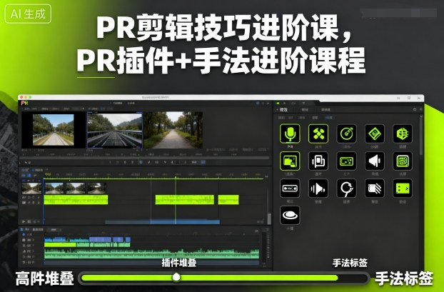 PR剪辑技巧进阶课，PR插件+手法进阶课程-谷进海小站