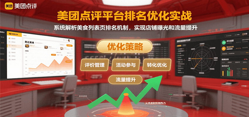 美团点评平台排名优化实战，系统解析美食列表页排名机制，实现店铺曝光和流量提升-谷进海小站