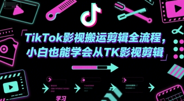 TikTok影视搬运剪辑全流程，小白也能学会从TK影视剪辑-谷进海小站