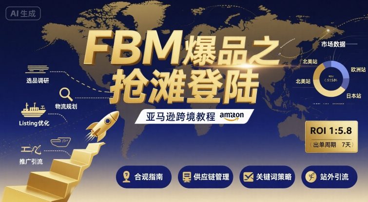 FBM爆品之抢滩登陆-亚马逊跨境教程-谷进海小站
