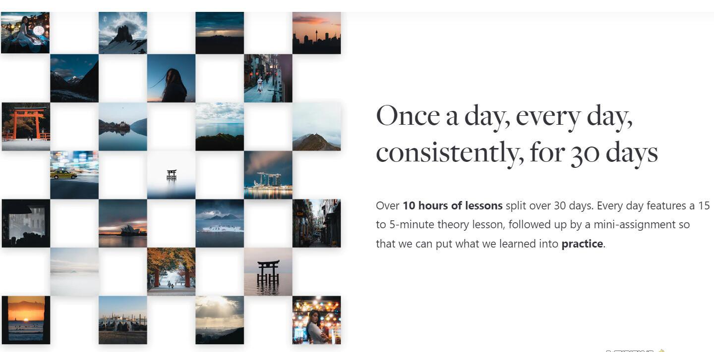 网红摄影师Pat Kay – 30天摄影基础知识加速器教程-30节课-中英字幕-谷进海小站