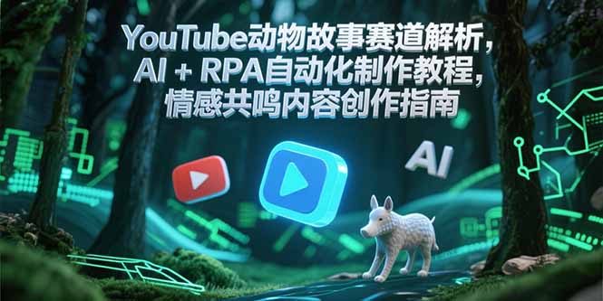 YouTube动物故事赛道解析，AI+RPA自动化制作教程，情感共鸣内容创作指南-谷进海小站