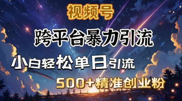 跨平台暴力引流，私域完美闭环，日引500+精准创业粉-谷进海小站
