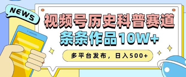 2025视频号历史科普赛道，AI一键生成，条条作品10W+，多平台发布，助你变现收益翻倍-谷进海小站