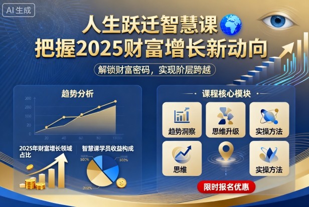 人生跃迁智慧课，把据2025财富增长新动向-谷进海小站