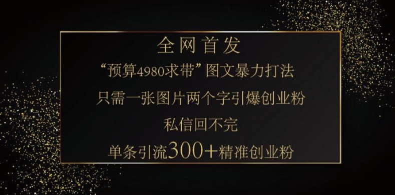小红书神奇图片引流法，只需一张图，就能单条笔记凭借此方法，轻松引流 300 + 精准创业粉-谷进海小站
